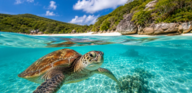 unforgettable-sea-turtle-swim-grote-knip-beach-escape
